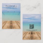 手作りビジネスQRコードジュエリー表示カード コーリングカード (正面/裏面)