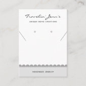 手作りビジネスQRコードジュエリー表示カード コーリングカード (正面)