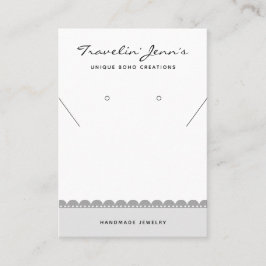 手作りビジネスQRコードジュエリー表示カード コーリングカード