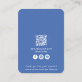 手作りビジネスQRコードジュエリー表示カード コーリングカード (裏面)