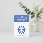 手作りビジネスQRコードジュエリー表示カード コーリングカード (スタンド正面)