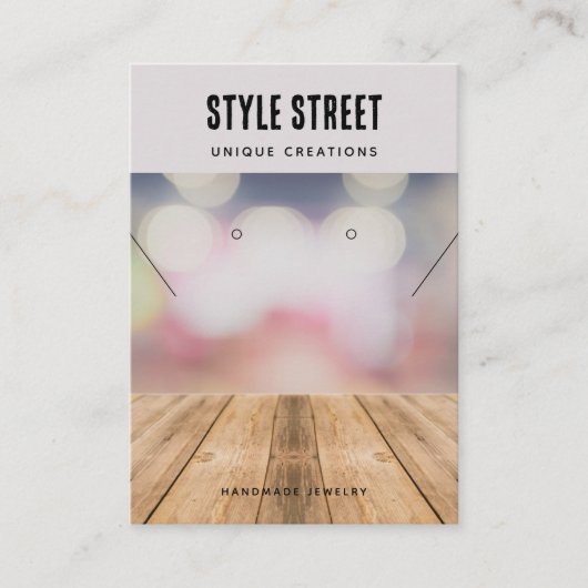 手作りビジネスQRコードジュエリー表示カード コーリングカード (正面)