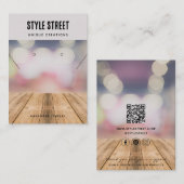 手作りビジネスQRコードジュエリー表示カード コーリングカード (正面/裏面)