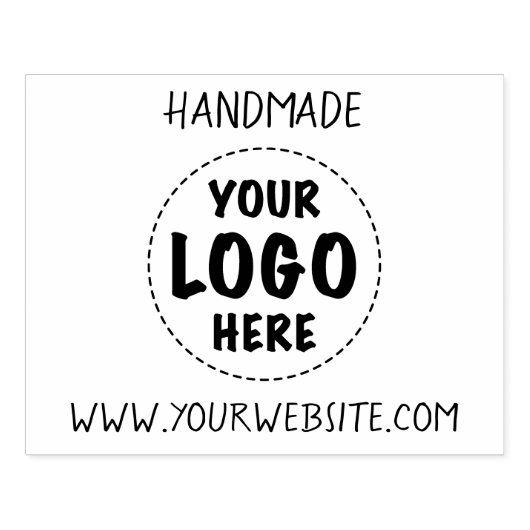 手作りビジネスWebサイトあなたのロゴのカスタム ラバースタンプ (インプリント)
