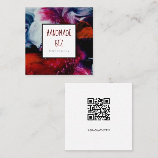 手作りビズスクエアビジネスカード スクエア名刺 (正面/裏面)