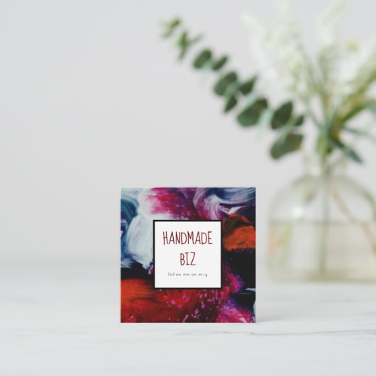 手作りビズスクエアビジネスカード スクエア名刺 (スタンド正面)