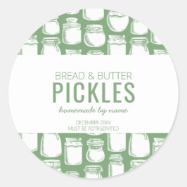 手作りピクルスのラウンドステッカー ラウンドシール