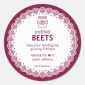 手作りピクルスビートステッカー ラウンドシール (正面)