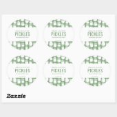 手作りピクルス丸型ステッカー ラウンドシール (シート)