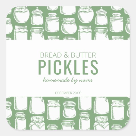 手作りピクルス ステッカー (正面)