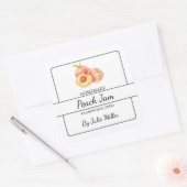 手作りピーチジャムスクエアラベル スクエアシール (封筒)