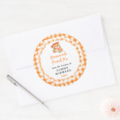 手作りピーチパイのラベル ラウンドシール (封筒)