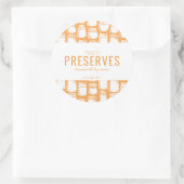 手作りピーチ保存丸ステッカー ラウンドシール (バッグ)