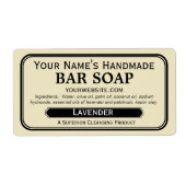 手作りファッションド用の古い石鹸ラベル ラベル (正面)