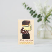 手作りファッジキャンディ焼いた菓子 名刺 (スタンド正面)