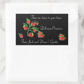 手作りファーマーズマーケットいちごラベル 長方形シール (バッグ)