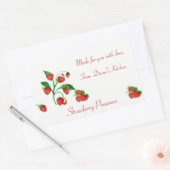 手作りファーマーズマーケットいちごラベル 長方形シール (封筒)