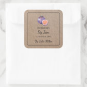 手作りフィグジャムスクエアクラフト紙ラベル スクエアシール (バッグ)