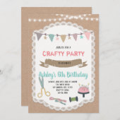 手作りフェアパーティーの招待状 招待状 (正面/裏面)