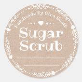 手作りフェイクの砂糖スクラブ用クラフト ラウンドシール (正面)