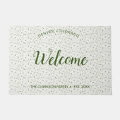 手作りフェイク紙自然ビットデザイン ドアマット (正面)