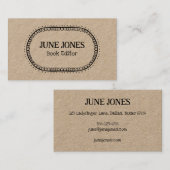 手作りフォントワンキーシックカスタムなお洒落クラフト 名刺 (正面/裏面)