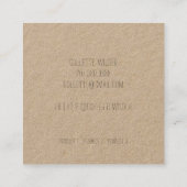 手作りフラワーロゴクラフトスクエアビジネス スクエア名刺 (裏面)