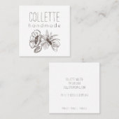 手作りフラワーロゴ スクエア名刺 (正面/裏面)