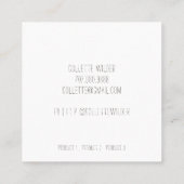 手作りフラワーロゴ スクエア名刺 (裏面)