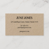 手作りフレームドードルお洒落カスタムクラフト 名刺 (裏面)