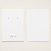 手作りブティックイヤリングディスプレイカード (正面&裏面)