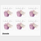 手作りブラックカラントジャムラベル名 スクエアシール (シート)