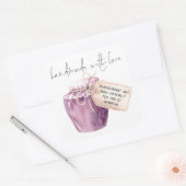 手作りブラックカラントジャムラベル名 スクエアシール (封筒)