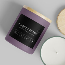 手作りブラックキャンドル製品ラベルシール フードラベル