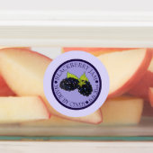 手作りブラックベリージャムゼリー缶の缶詰 ラベル (貼付)