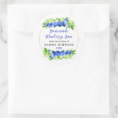 手作りブルーベリージャムの缶詰ラベル ラウンドシール (バッグ)