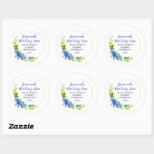 手作りブルーベリージャムの缶詰ラベル ラウンドシール (シート)