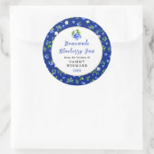 手作りブルーベリージャムの缶詰ラベル ラウンドシール (バッグ)