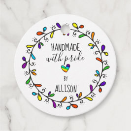 手作りプライドレインボー🌈アーティザン両面つる フェイバータグ