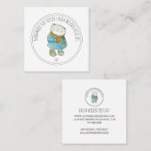 手作りベビー衣料品メーカーのオンラインショップ スクエア名刺 (正面/裏面)