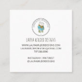 手作りベビー衣料品メーカーのオンラインショップ スクエア名刺 (裏面)