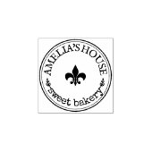 手作りベーカリーパーソナライズされたロゴ ラバースタンプ (インプリント)