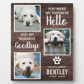 手作りペットの写真メモリアル 犬の思い出 | ペットの喪失 フォトプラーク (正面)