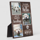 手作りペットの写真メモリアル 犬の思い出 | ペットの喪失 フォトプラーク (側面)