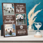 手作りペットの写真メモリアル 犬の思い出 | ペットの喪失 フォトプラーク (側面)