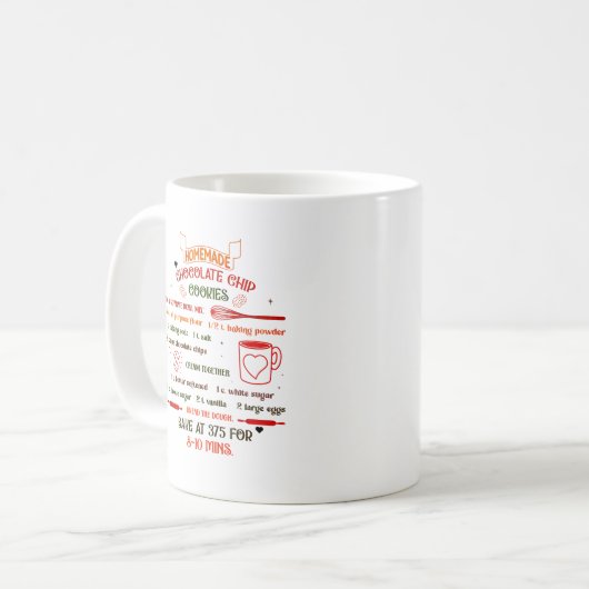 手作りホットカカオクッキーのクリスマスプレゼント コーヒーマグカップ (正面左)