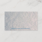 手作りホワイトレース効果名刺 名刺 (裏面)