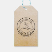 手作りボタニカルカスタムクラフトパッケージングホリデー ギフトタグ (裏面)