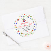 手作りミックスベリージャムの缶詰ラベル ラウンドシール (封筒)