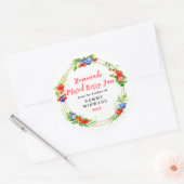 手作りミックスベリージャムの缶詰ラベル ラウンドシール (封筒)